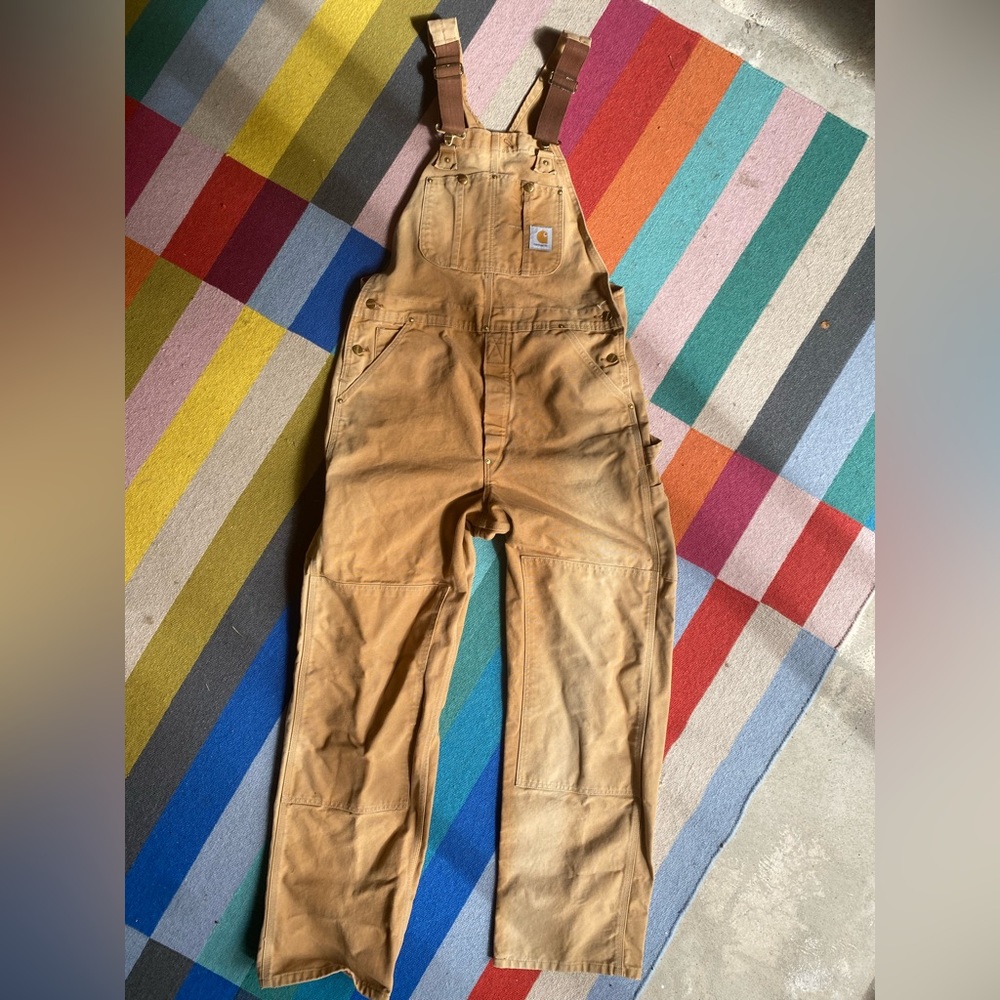 VTG Carhartt Duck Bib Overalls 36x34 - perfect sunwash and wear - R01 style
